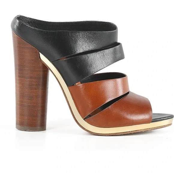 🛍️ Rebecca Minkoff Black/Brown Leather Rae Mules Multiple colors - Picture 3 of 9